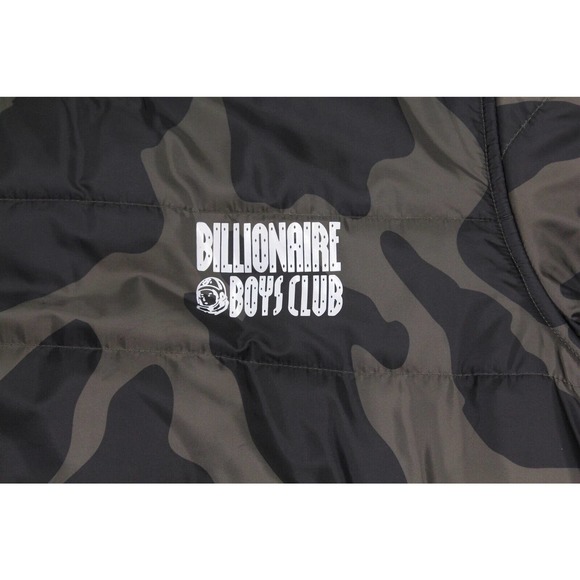 Billionaire Boys Club Green Camo Pullover Padded Jacket Men's Medium - Picture 4 of 9